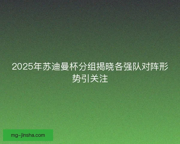 2025年苏迪曼杯分组揭晓各强队对阵形势引关注